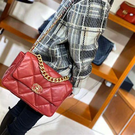 chanel 19 flap bag red|Chanel 19 flap bag small.